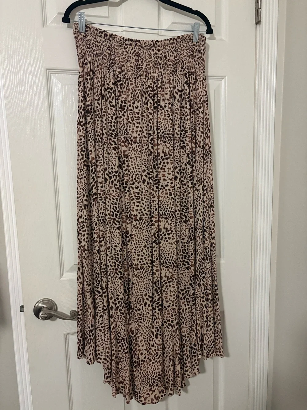 Rachel Zoe Leopard Print Maxi high low skirt - Neutral Brown - Picture 2 of 5
